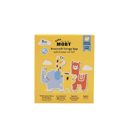 ถุงเก็บน้ำนมแม่ 8 ออนซ์ 24 ถุง BABY MOBY_0